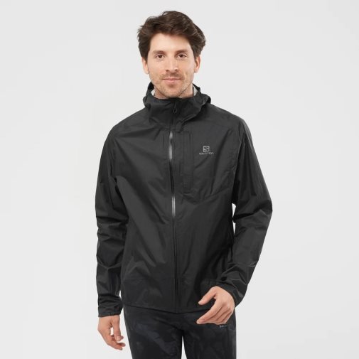 Chaquetas Shell Salomon Bonatti Impermeables Hombre Negros | MX QZSB105